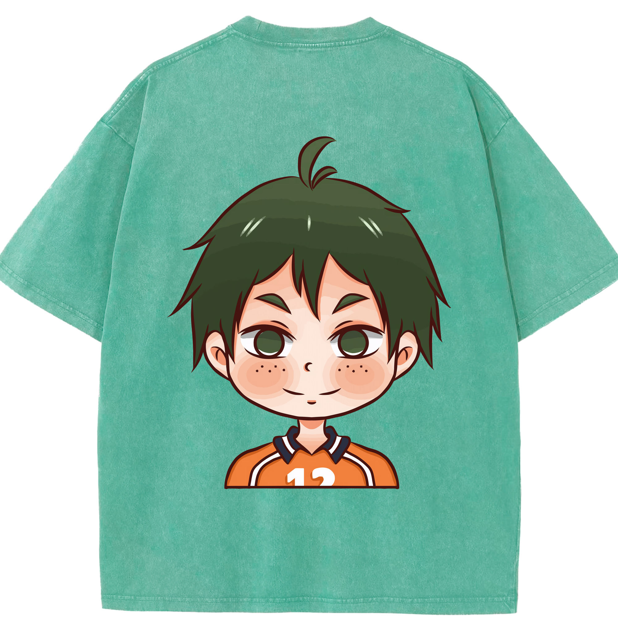 （画像用） ハイキュー!! Haikyu!! 綿100% ヴィンテージ風 半袖Tシャツ（背面プリント）